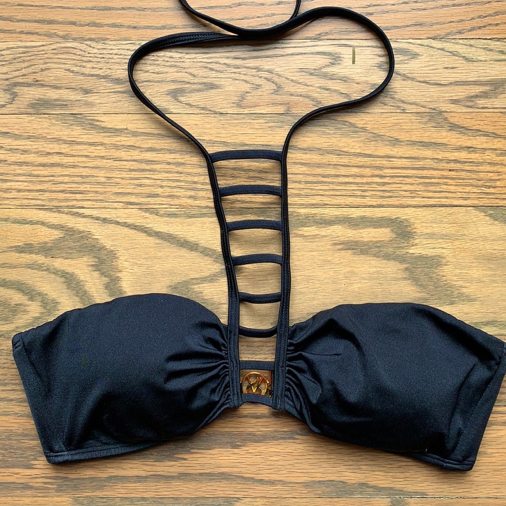 VS black cage halter bandeau